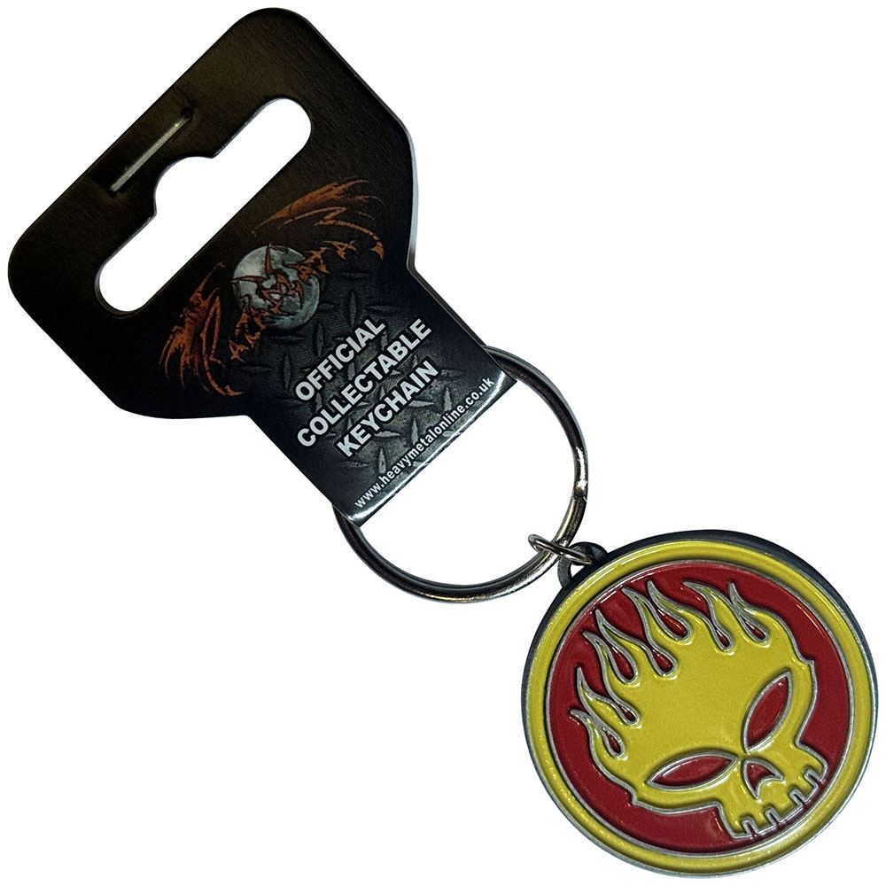 The Offspring - Skull Logo Keychain - Yellow/Red